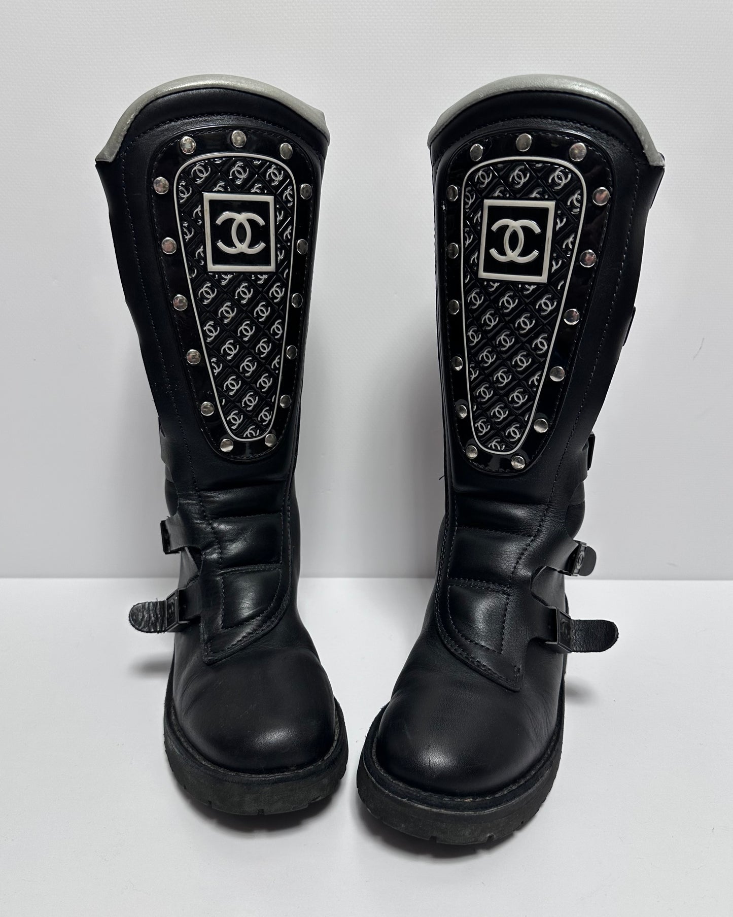 Chanel FW 2003 Moto Biker Boots — 38/39