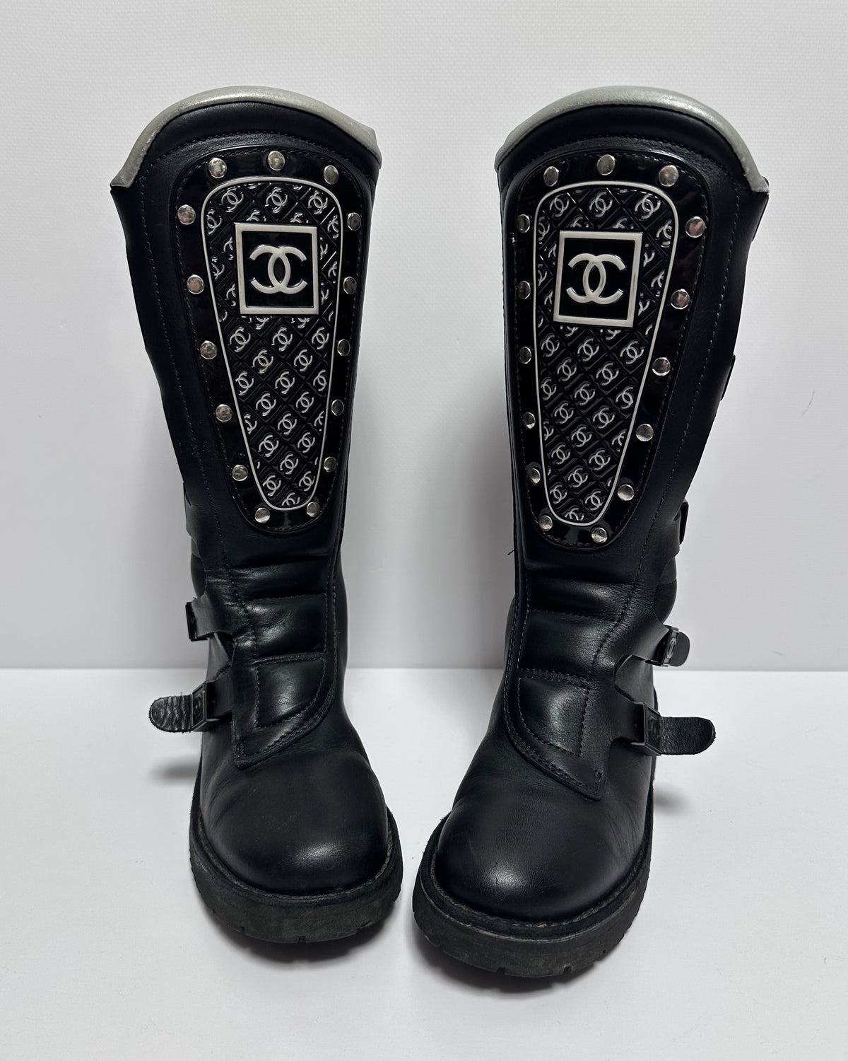 Chanel FW 2003 Moto Biker Boots — 38/39