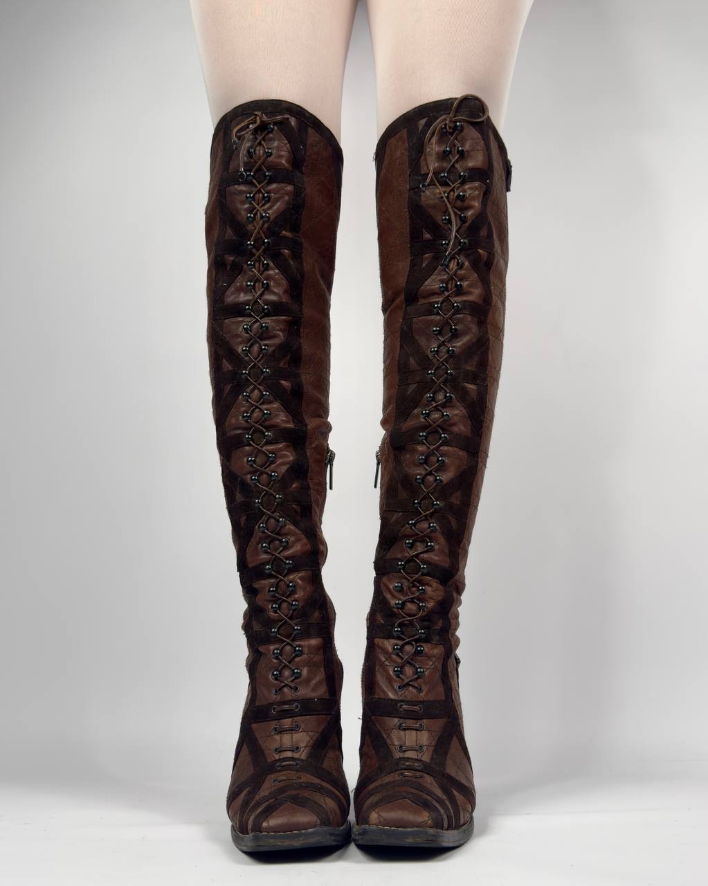 Dior Galliano 00s Leather Boots — 38.5