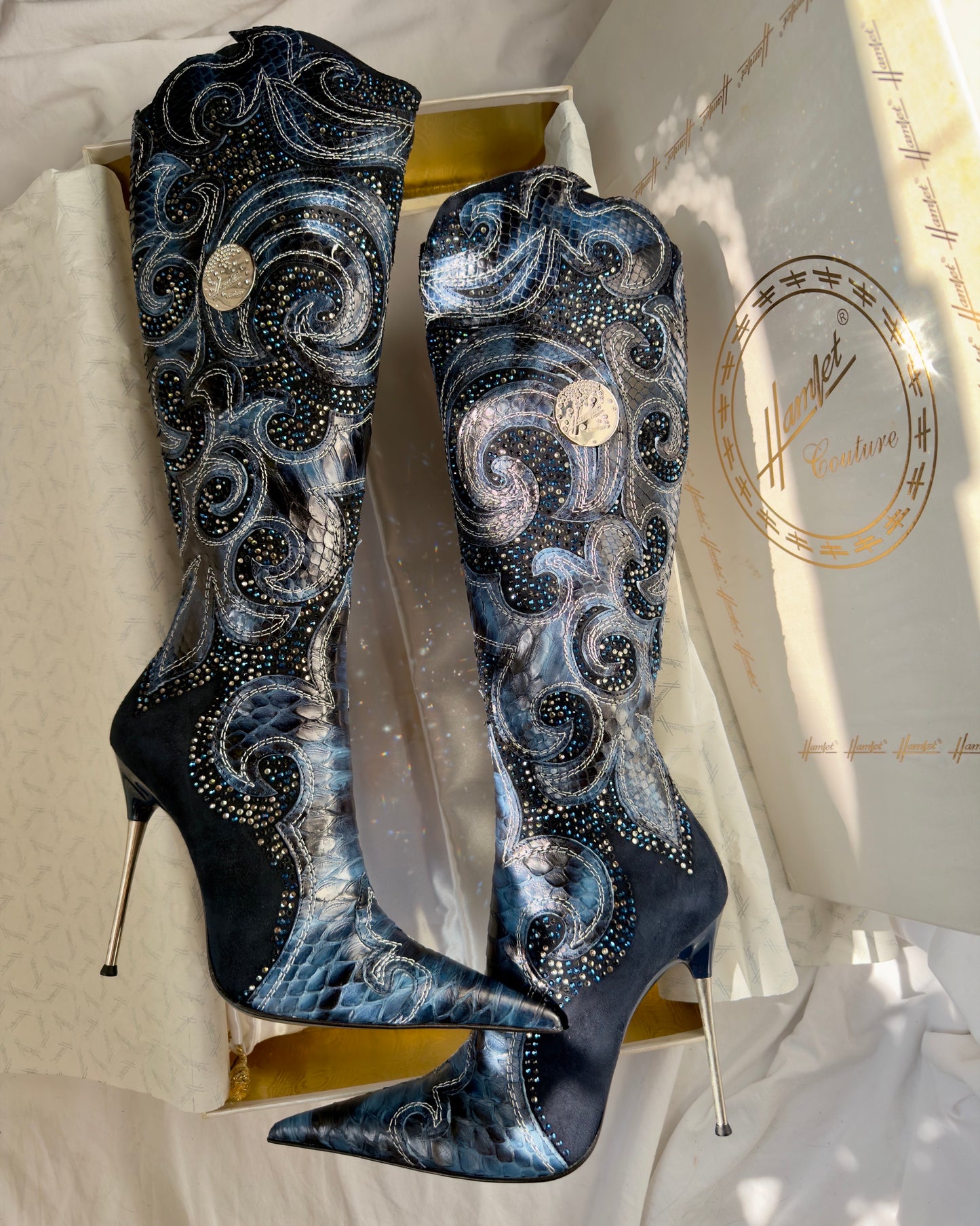 Hamlet Couture Italian Python Boots