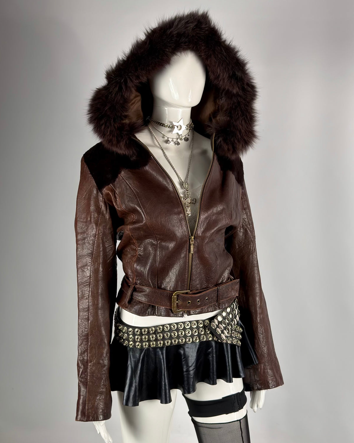 Vintage Pony Hair & Fur Leather Jacket — XS/M