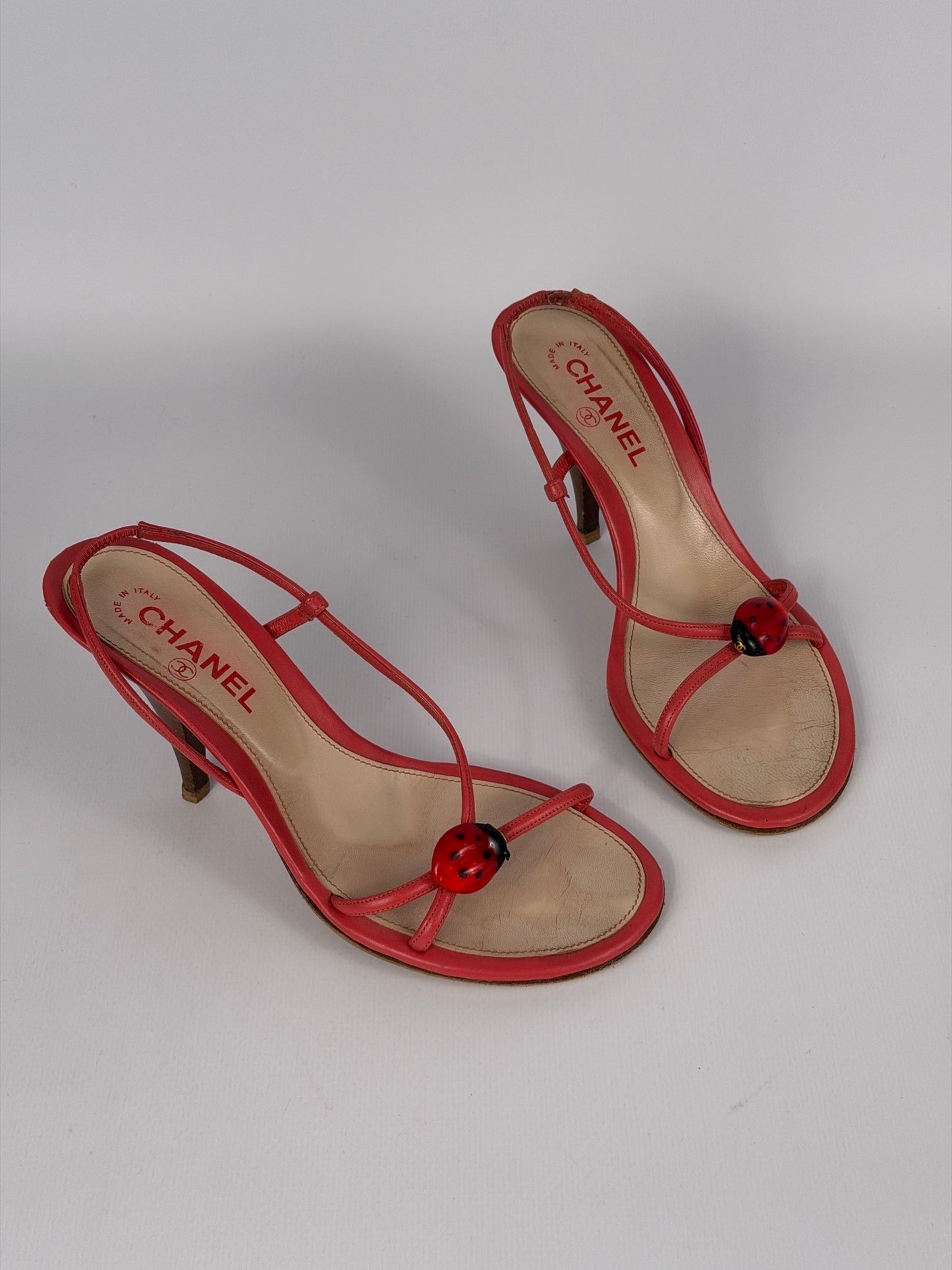 Chanel S/S 2004 by Karl Lagerfeld Vintage Ladybug Heels — 39