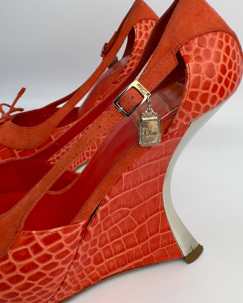 Dior Vintage Snake Wedge Heels — 38.5