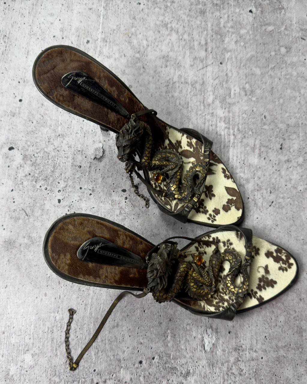 Giuseppe Zanotti Vintage Dragon Heels Rare 39