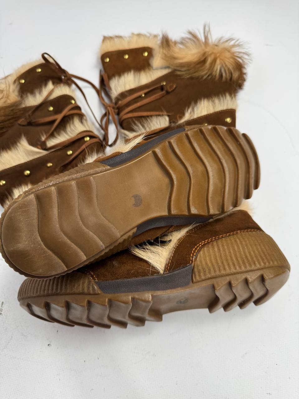 Vintage Fur Winter Boots — 40/41