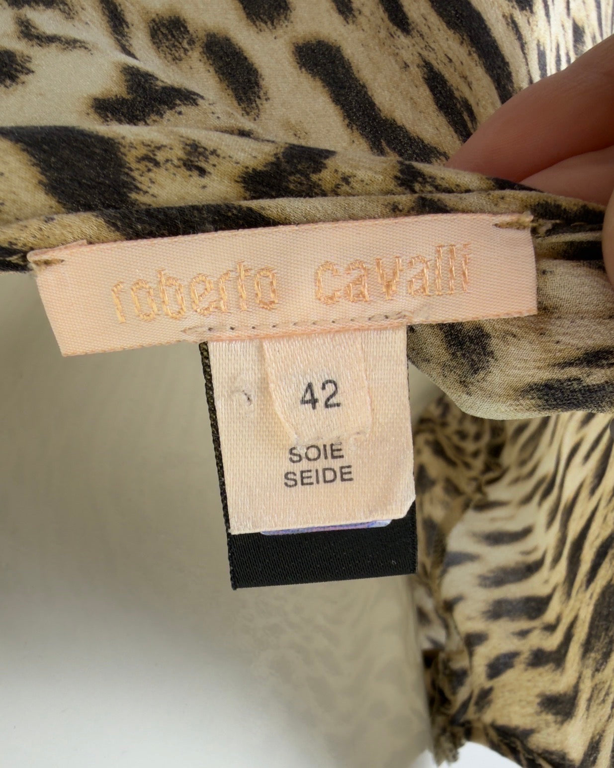 Roberto Cavalli early 2000s Leopard Silk Mini Dress