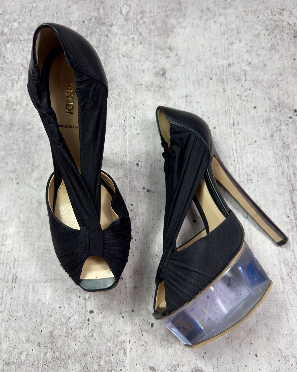 Fendi Cinderella Lucite Heels 40