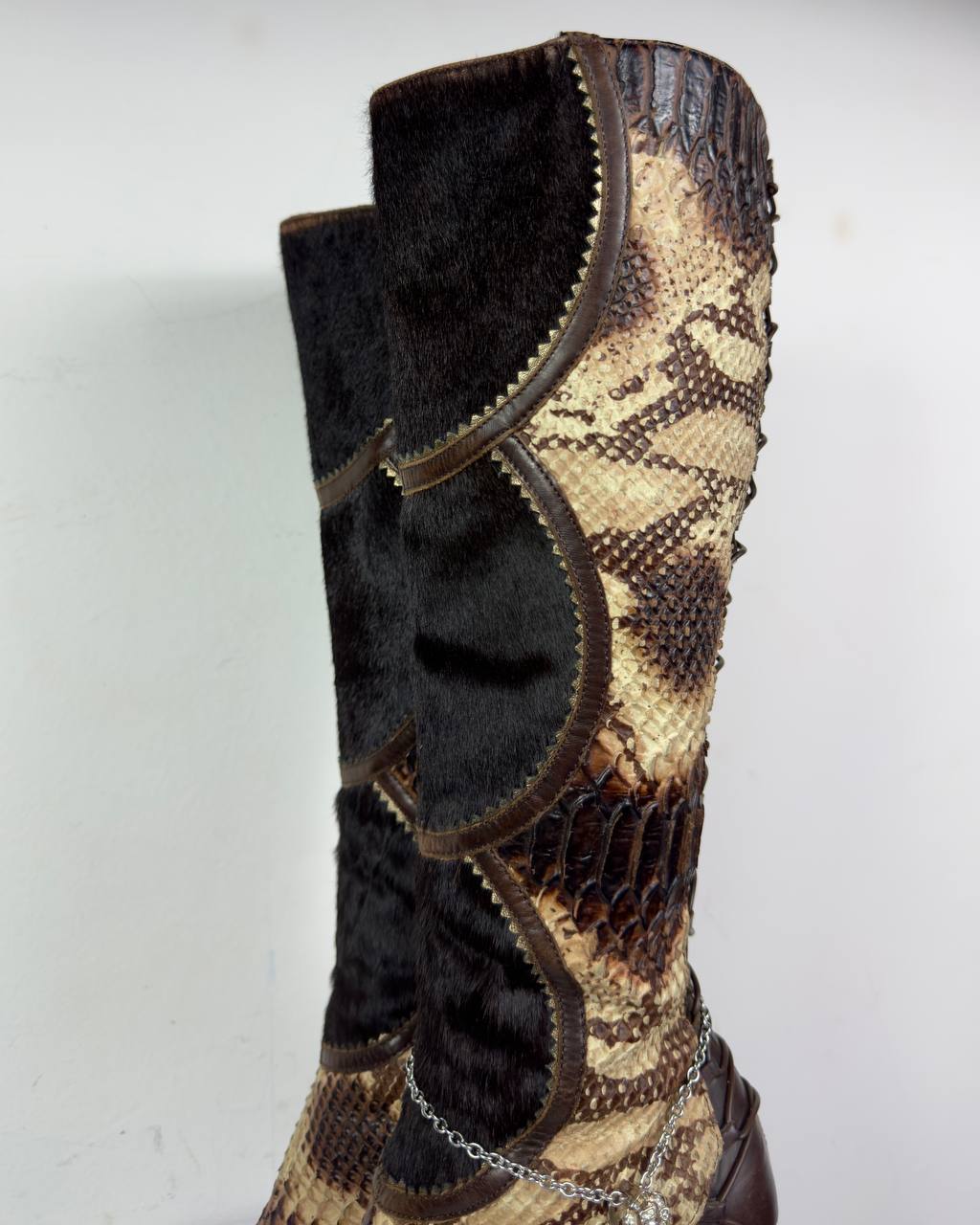 Vintage Corset Lace Up Back Boots 37/37.5