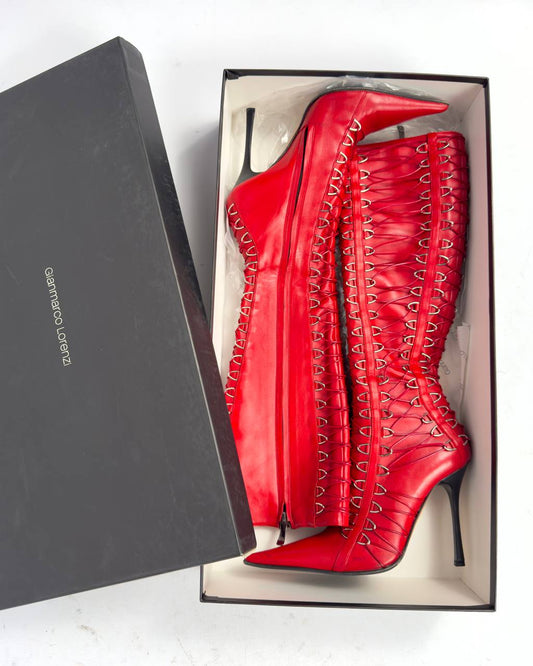 Gianmarco Lorenzi Vintage Corset Boots — 37
