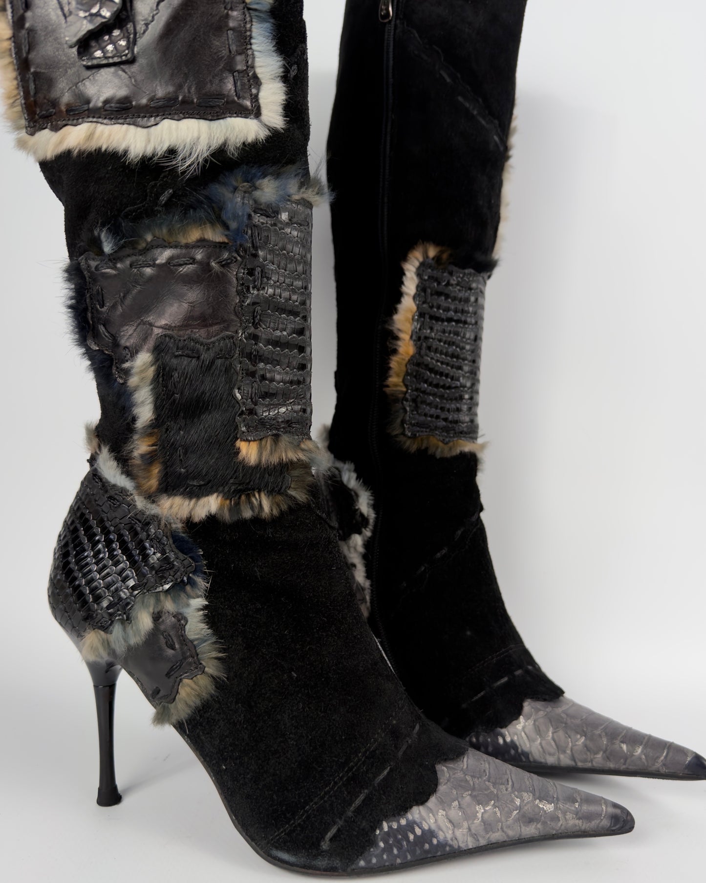 El Dante’s Couture Vintage Cargo Boots — 36