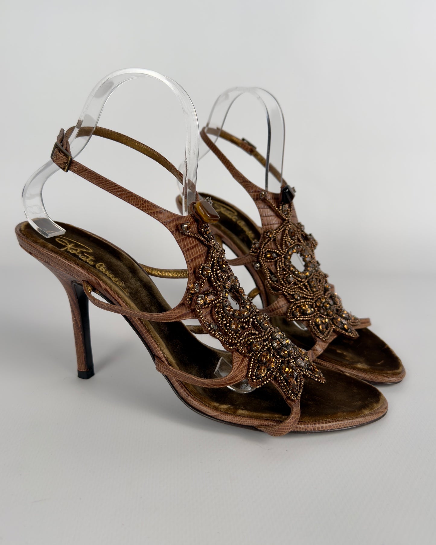 Roberto Cavalli Vintage Beaded Heels — 41