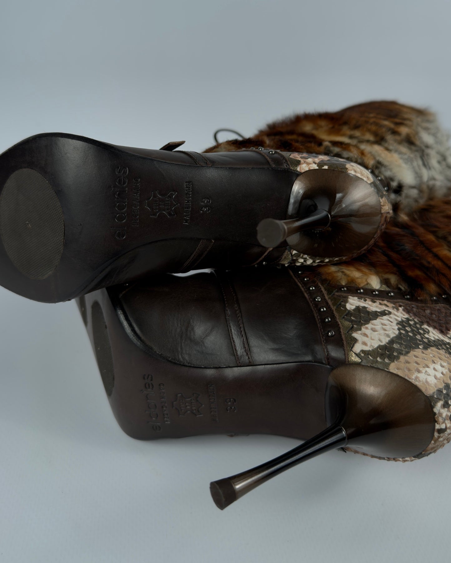 El Dante’s Couture Vintage Fur Boots — 39