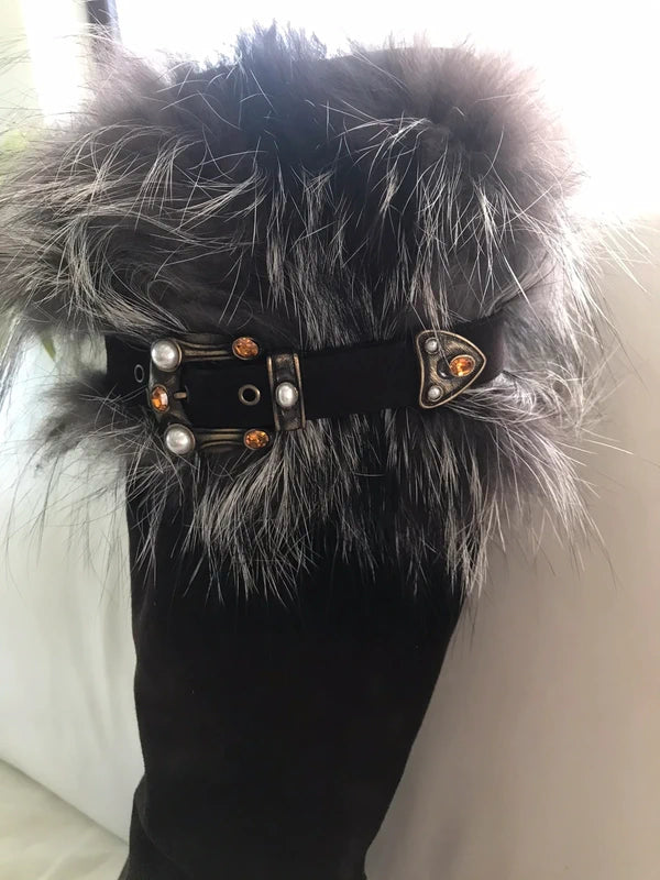 Gianmarco Lorenzi Vintage Fur Boots — 40