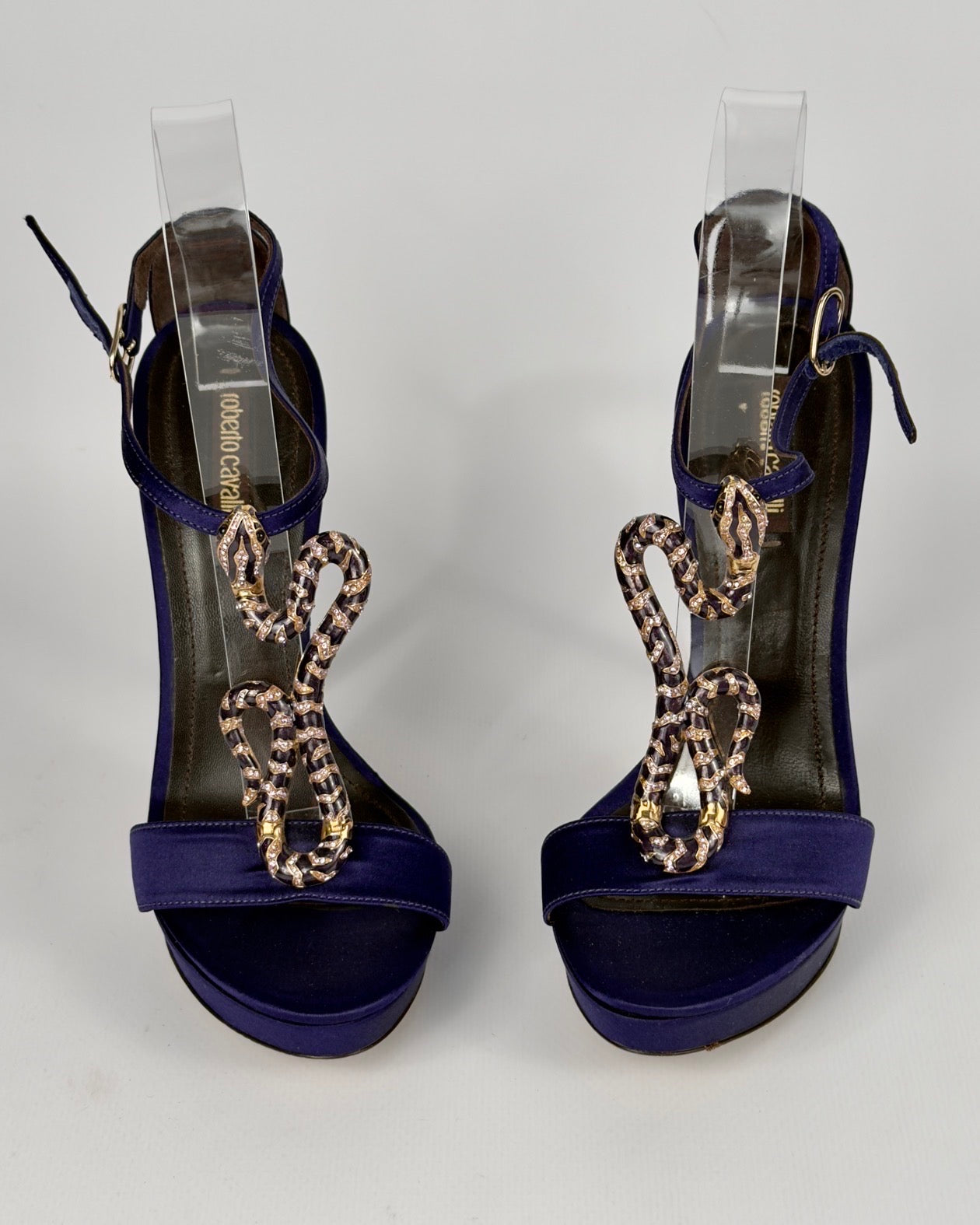 Roberto Cavalli Snake Heels — 38