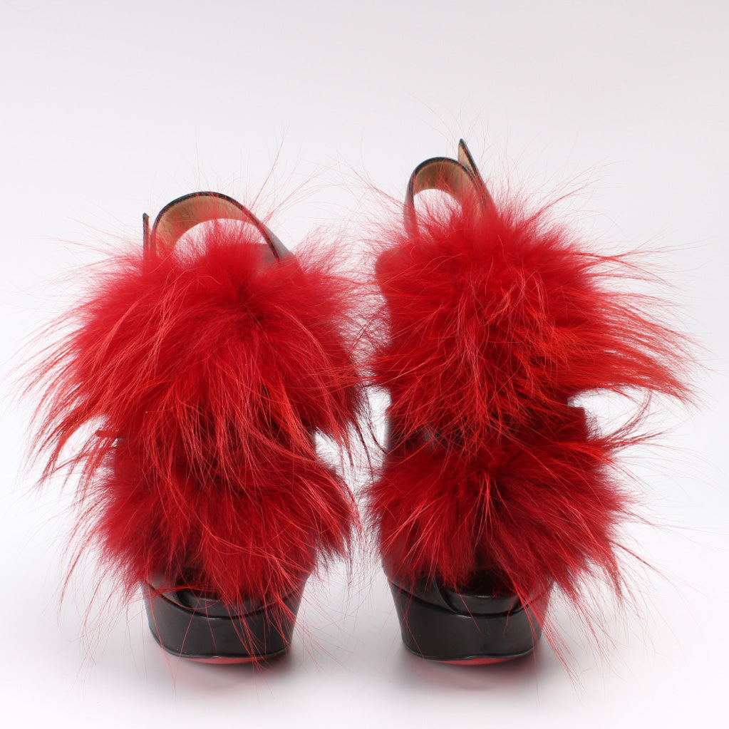 Christian Louboutin F/W2011 Splash Fur Heels — 38