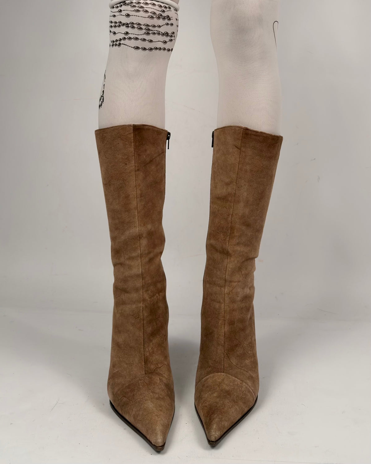 Le Silla Vintage Lace Up Leather Boots — 39