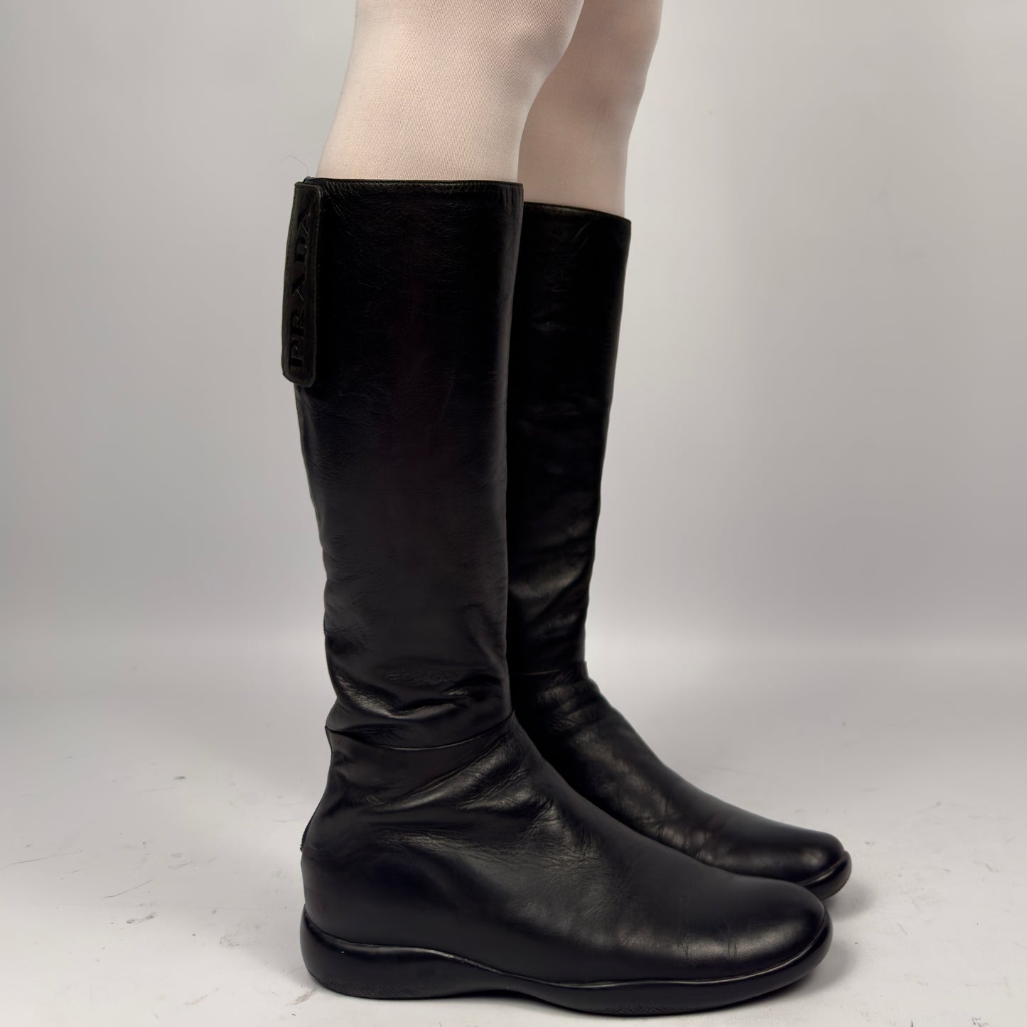 Prada AW99 Vintage Linea Rossa Leather Sport Boots 38.5/39.5