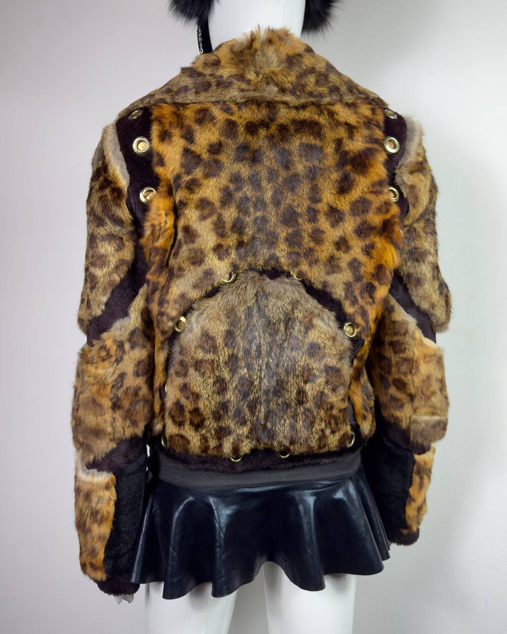 Vintage Fur Leather Jacket XS/M