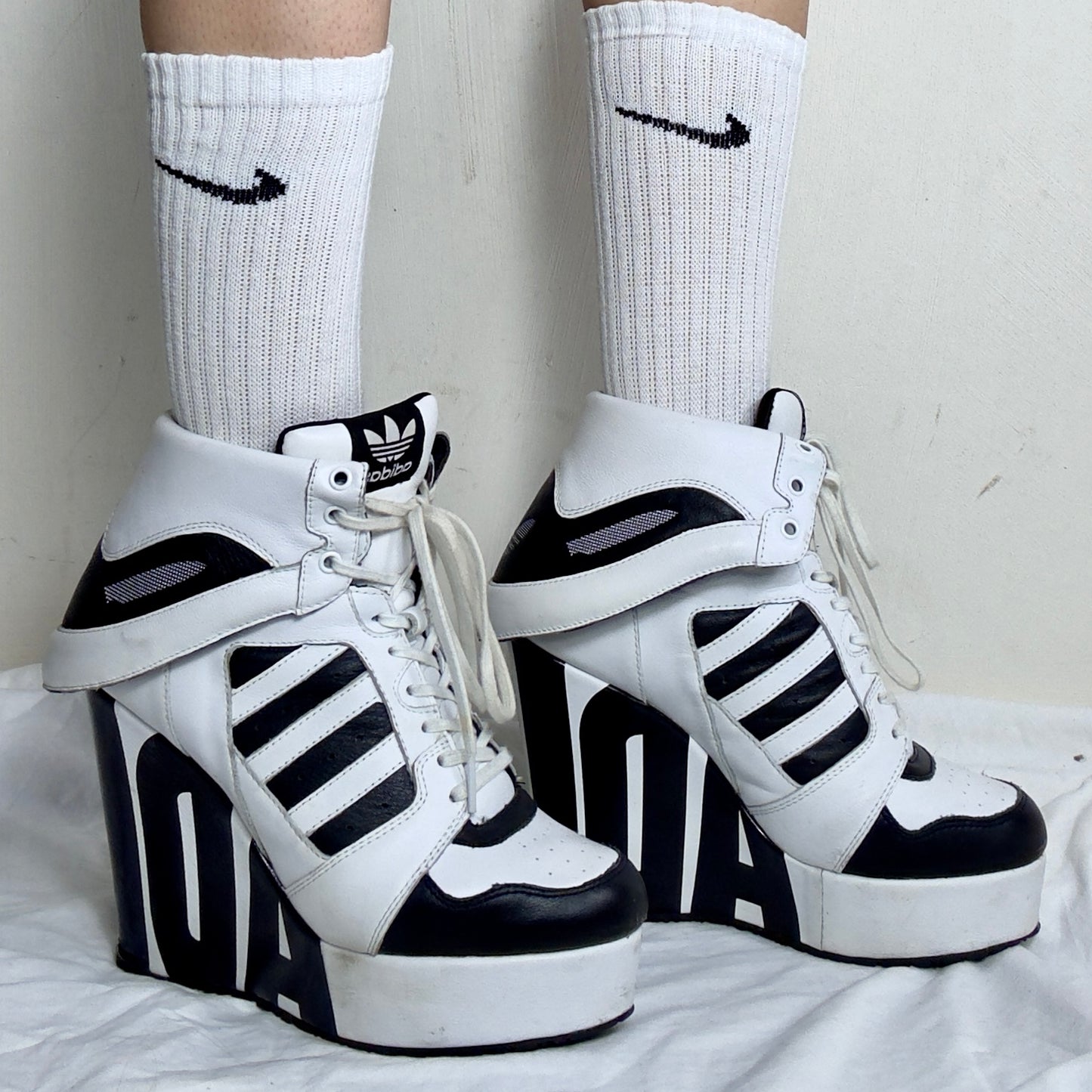 Adidas Jeremy Scott Rare Wedge Sneaker Heels - Streetball Platform 36 & 39/39.5