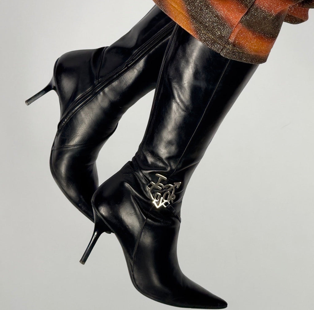 Dior by Galliano FW04 Vintage Leather Boots — 38