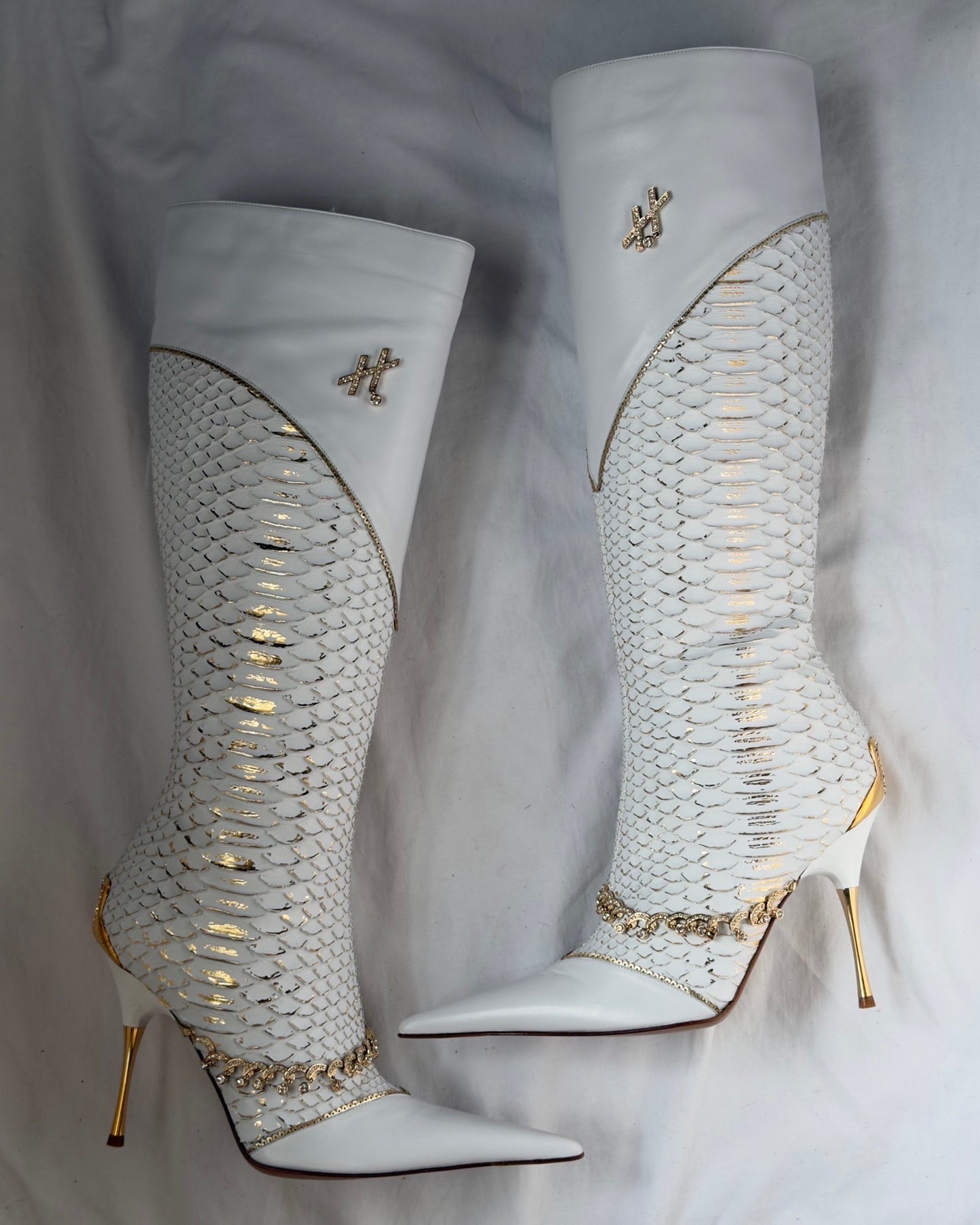 Hamlet Couture Italian Python Boots — 37/38 & 38/39