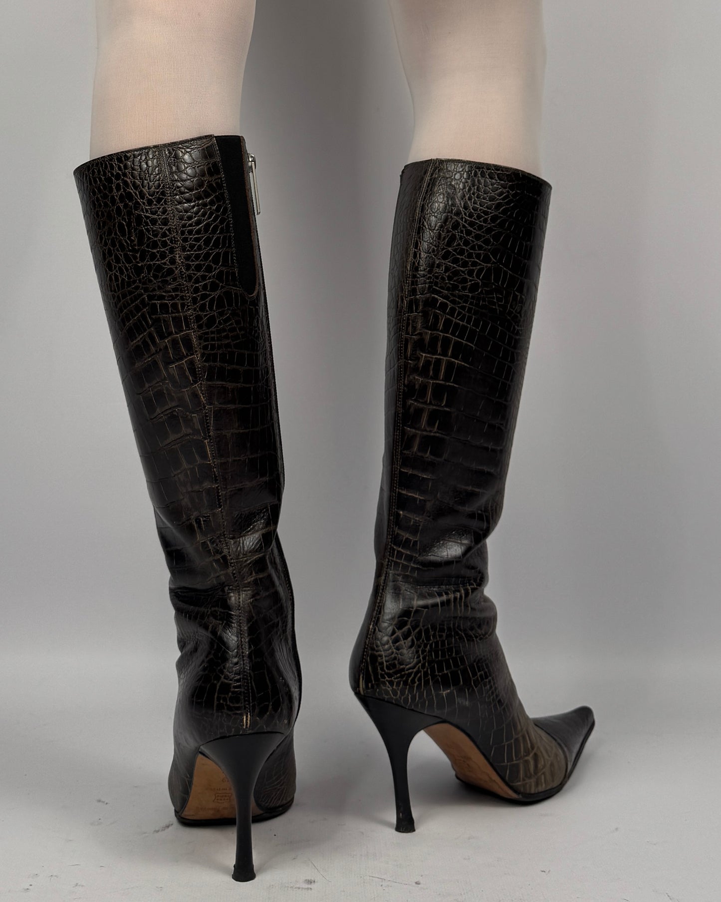 Vintage Italian Leather Boots — 39