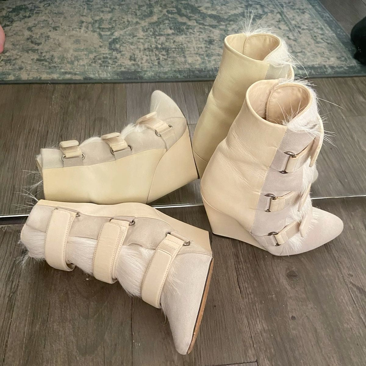 Isabel Marant AW13 Wedge Fur Boots — 36 new with box – darina`s garms