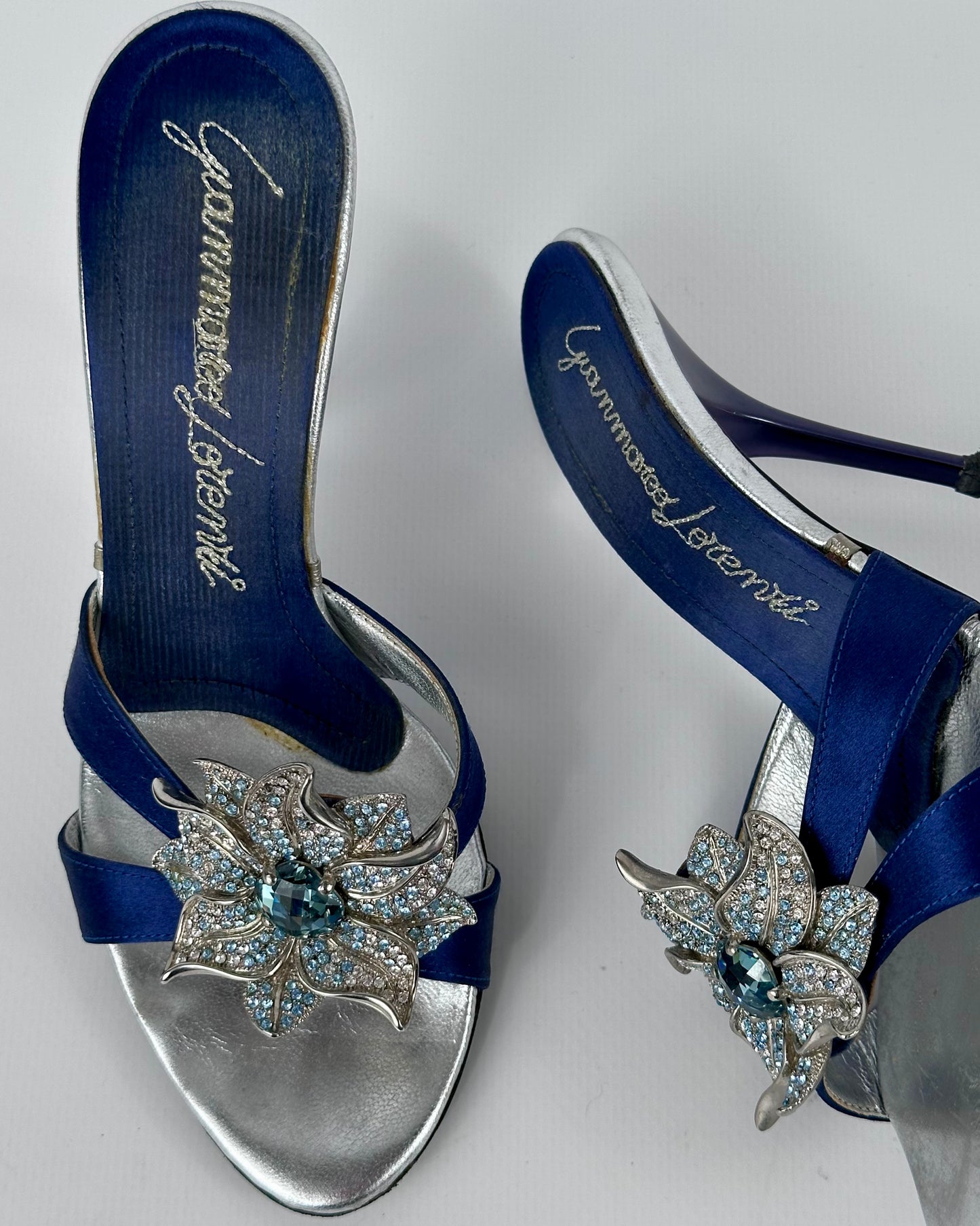 Gianmarco Lorenzi Flower Gemstone Heels — 36