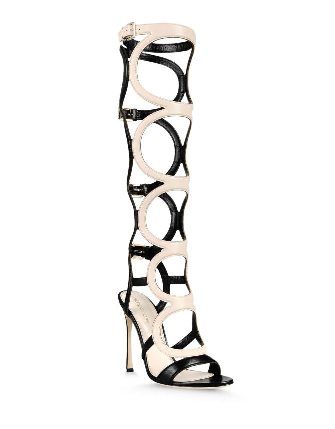 Sergio Rossi Arabesque Gladiator Heels — 37/37.5