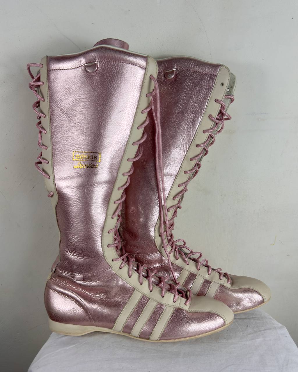 Adidas Santos 2006 Pink Leather Metallic Boots — US7.5 W, 38/39