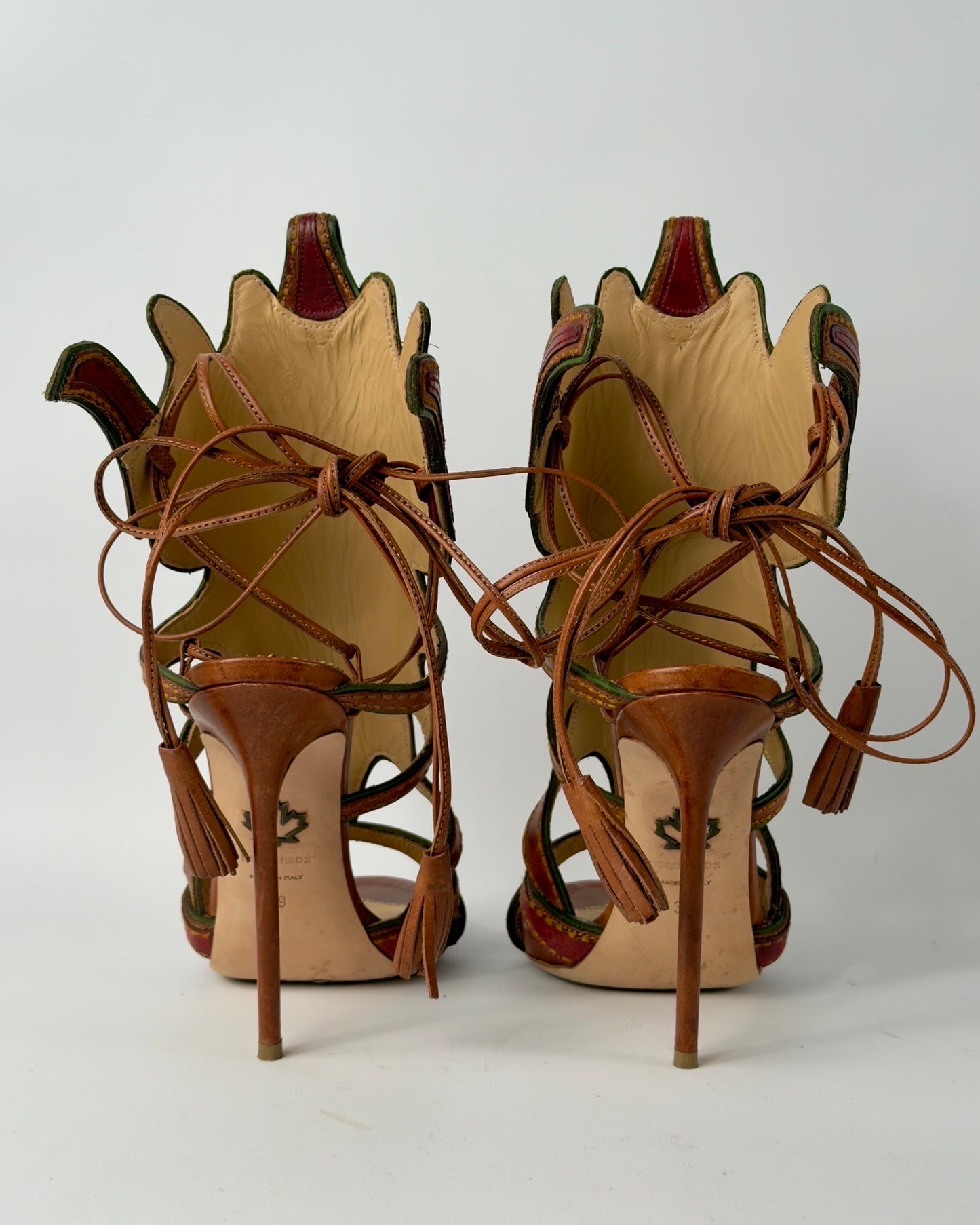 Dsquared FW18 Rodeo Western Heels — 39