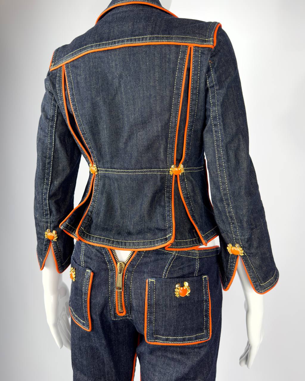 Dsquared2 2005 Denim Crab Set Jacket + Pants