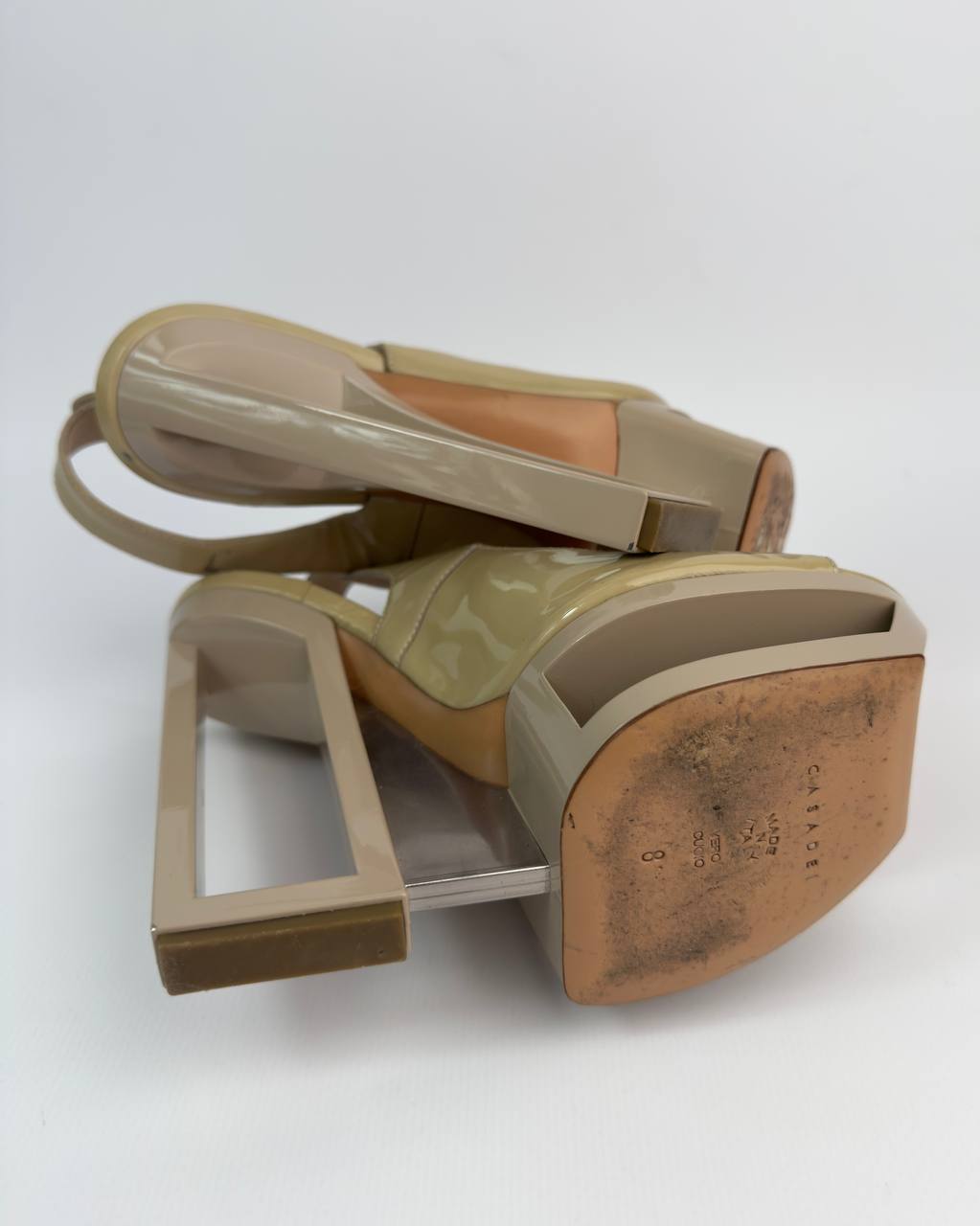 Casadei Cut Out Platform Heels — 38/38.5