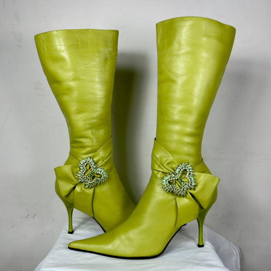 Vintage Italian Leather Boots (brat!) 39/39.5