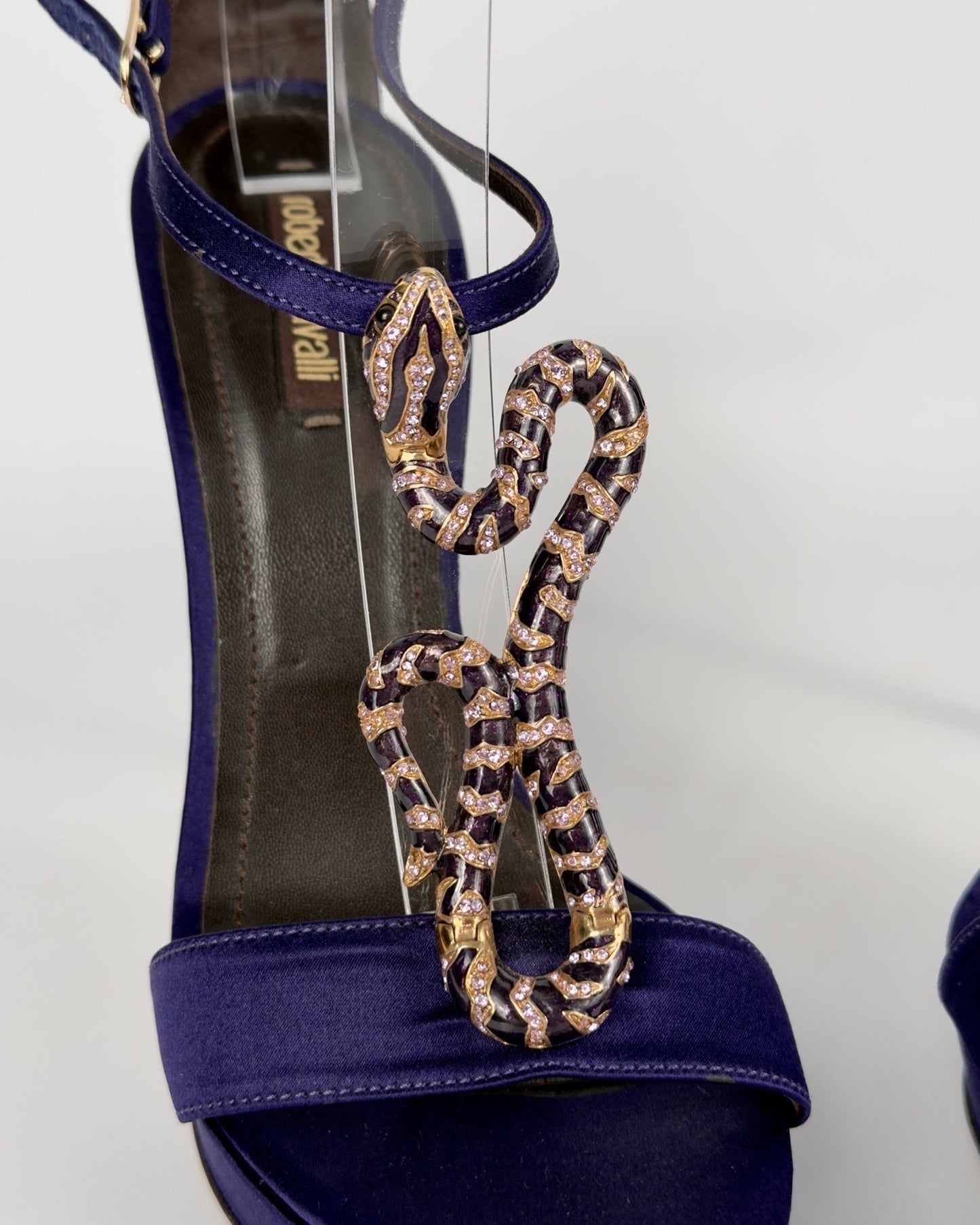 Roberto Cavalli Snake Heels — 38