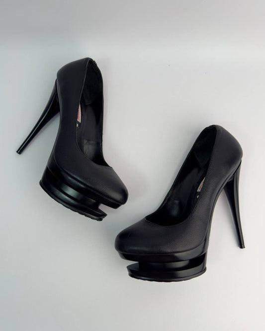 Gianmarco Lorenzi Couture Vintage Sculpted Platform Heels — 37.5/38
