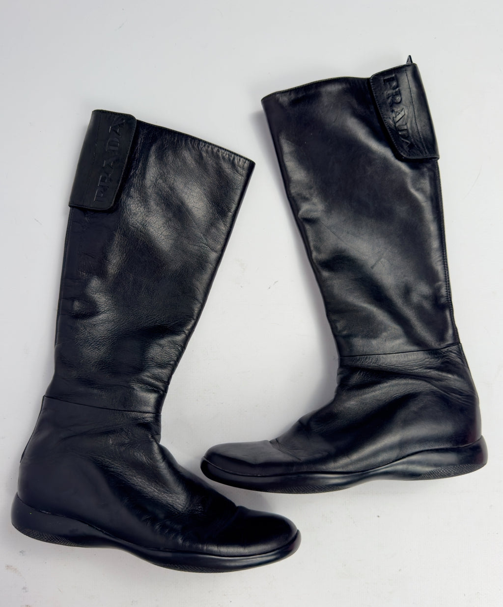 Prada AW99 Vintage Linea Rossa Leather Sport Boots