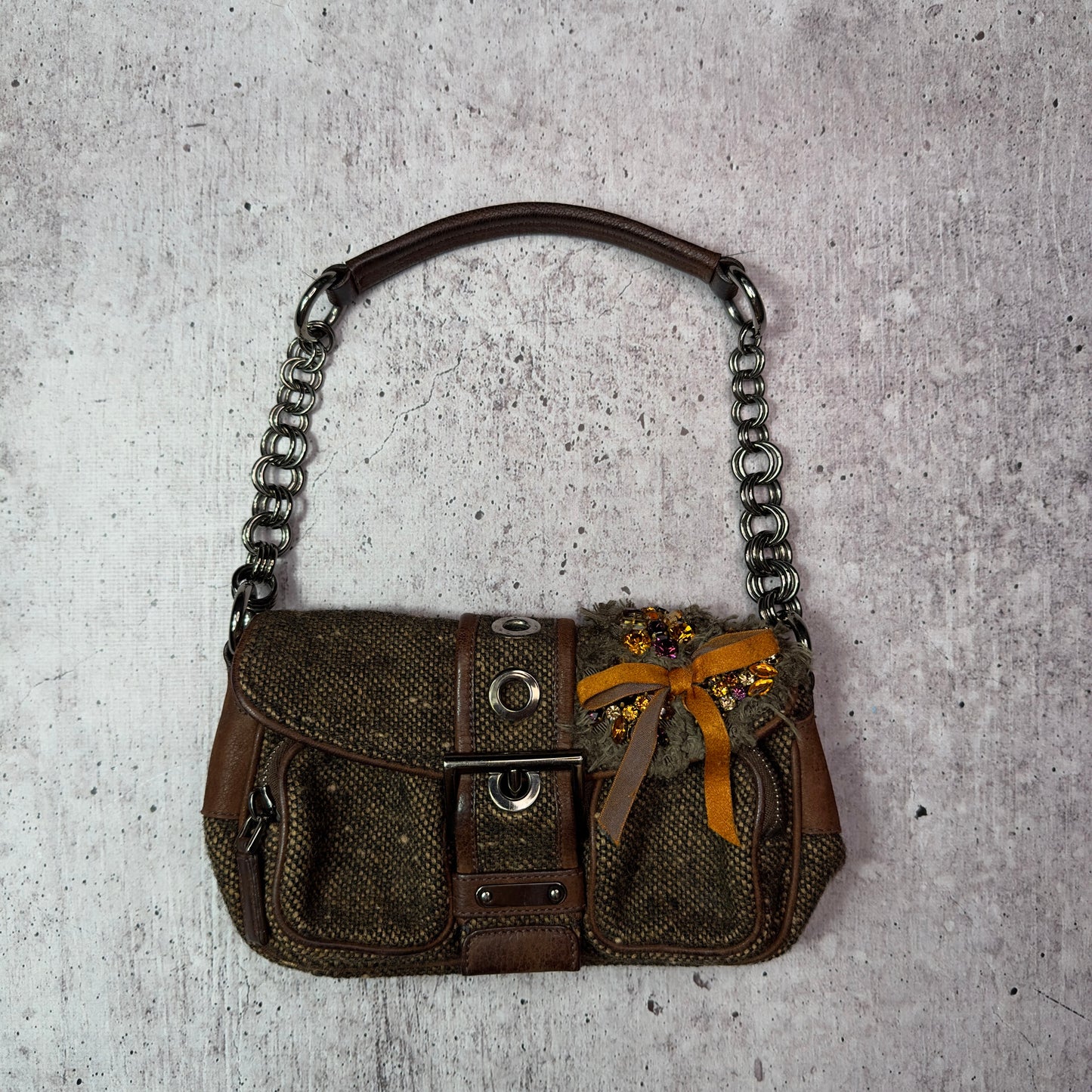 Prada Vintage Tweed Mini Bag