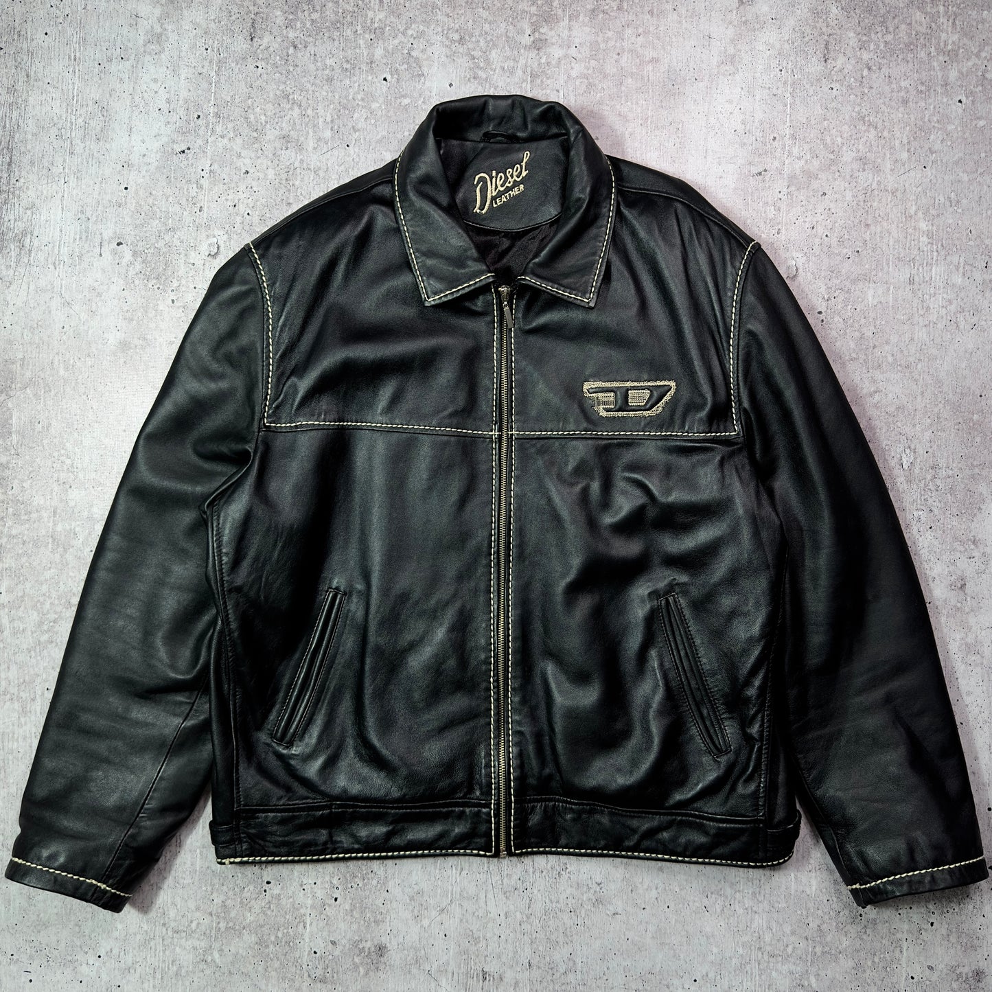 Diesel 90s Vintage Leather Moto Jacket