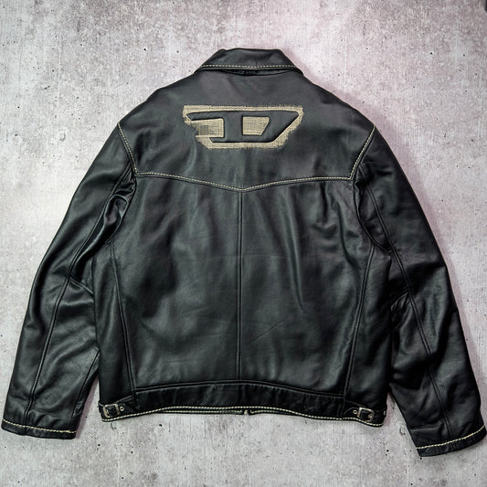 Diesel 90s Vintage Leather Moto Jacket