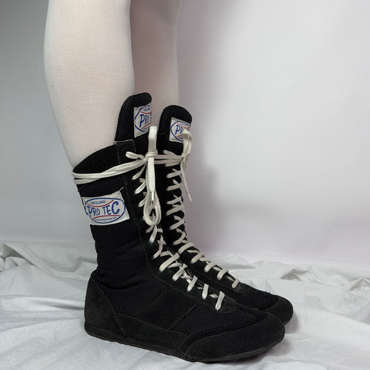 Vintage Boxing Wrestling lace up boots