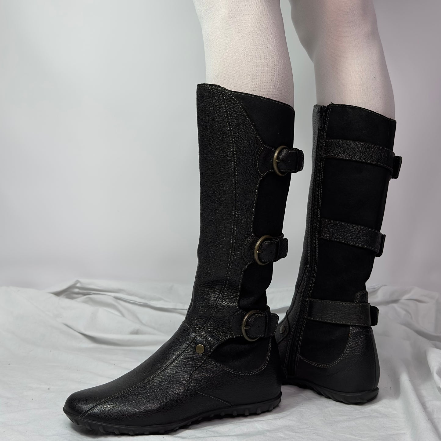 Geox Vintage Cyber Buckle Moto Boots