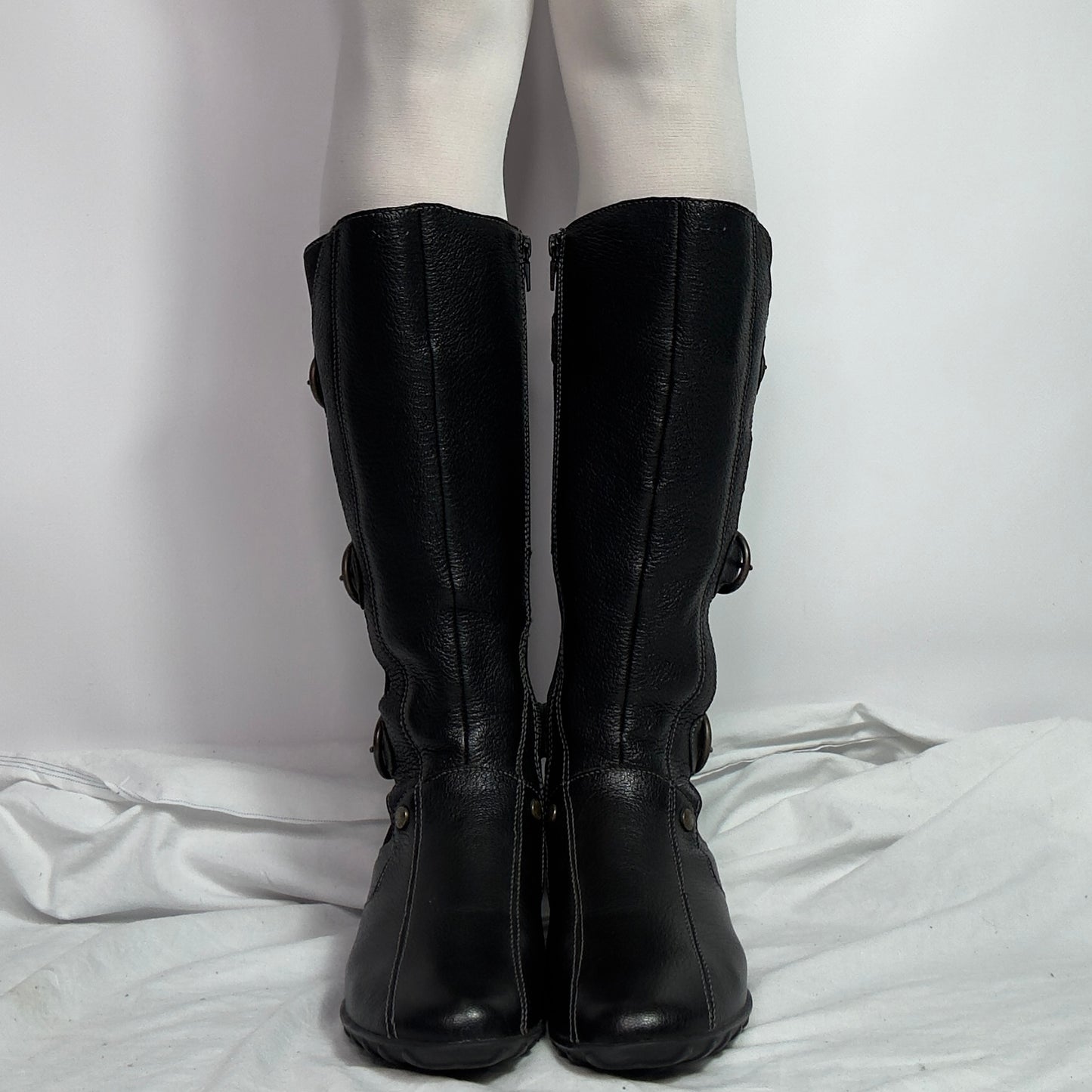 Geox Vintage Cyber Buckle Moto Boots