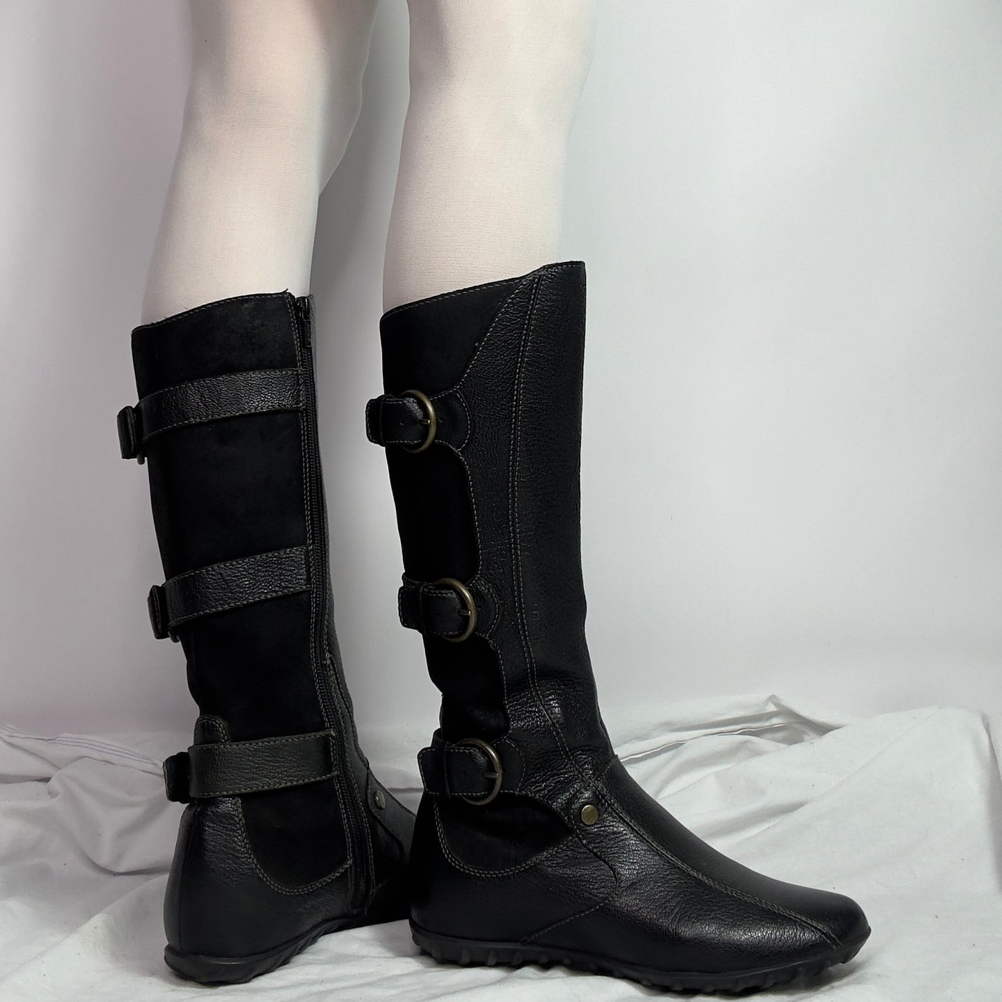 Geox Vintage Cyber Buckle Moto Boots